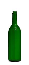 750ml Screw Top Green Claret Wine Bottles