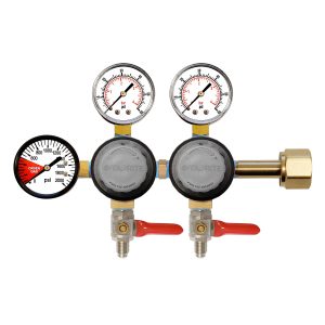 Dbl CO2 Reg, 1/4"MFL-So-W/Chk 60:2000 (Taprite)