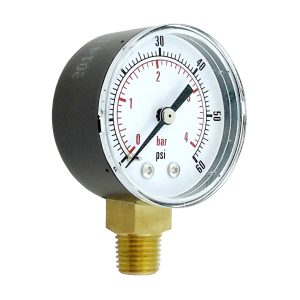 GAUGE, 2"-DIA. 1/4"MPT BTM-MNT (60 PSI)