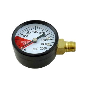 Gauge, 2"-Dia. 1/4"MPT Side-Mnt LHT (2000 PSI)