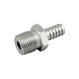 Hose Barb Adapter, 3/8"B X 3/8"MPT (304 S/S)