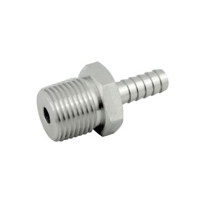 Hose Barb Adapter, 1/4"B X 3/8"MPT (S/S)