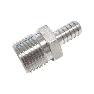 Hose Barb Adapter, 3/8"B X 1/2"MPT (304 S/S)