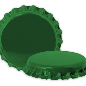 Green beer bottle caps