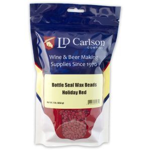 HOLIDAY RED BOTTLE SEAL WAX BEADS 1 LB
