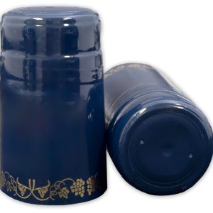 BLUE/GOLD GRAPES PVC SHRINK CAPSULES 30/BAG