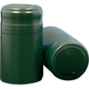 METALLIC SOLID GREEN PVC SHRINK CAPSULES 30/BAG