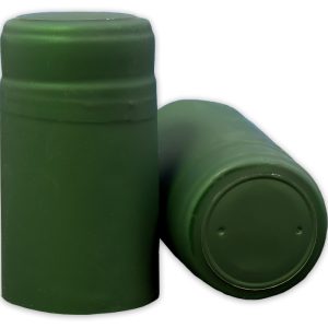 Wine bottle shrink caps - matte green