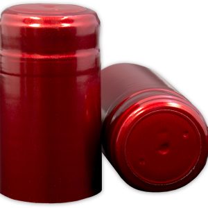 METALLIC SOLID RUBY RED PVC SHRINK CAPSULES 30/BAG