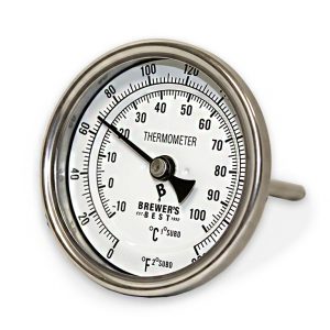 BREWER'S BEST® KETTLE THERMOMETER 3" DIAL AND 4" PROBE