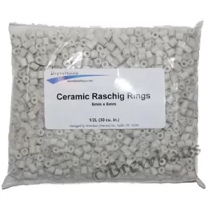 Ceramic Raschig Rings- 1/2L
