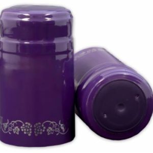 PURPLE/SILVER GRAPES PVC SHRINK CAPSULES 30/BAG