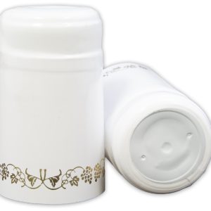 WHITE/GOLD GRAPES PVC SHRINK CAPSULES 30/BAG