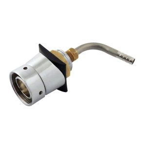 Comp Column Shank, 1/4"Bore 1/4"Barb-90° (Chrome) KD